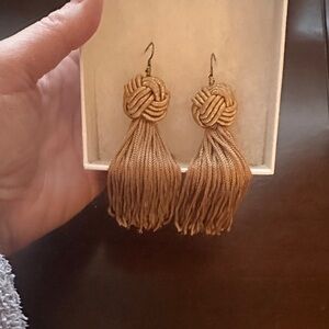 Elegant Gold Tassel Earrings